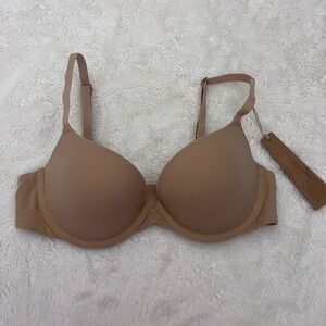SKIMS Women's Fits Everybody Push Up Demi Bra Clay BR-UWR-2295 Size 32A NWT